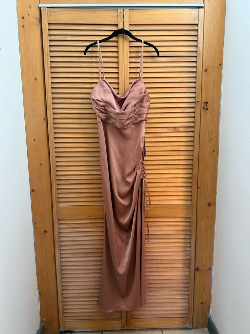 NWT Azazie bronze maxi dress size 12
